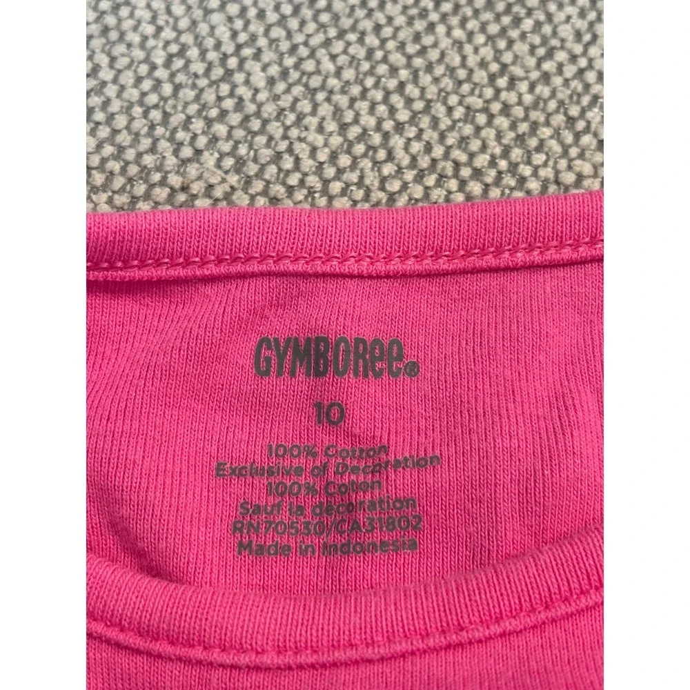 Gymboree Girls Pink Bunny Long Sleeve Top and Plaid Skort Set Size 10